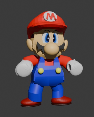 【微妙に違う顔】64のマリオ 3dデータ