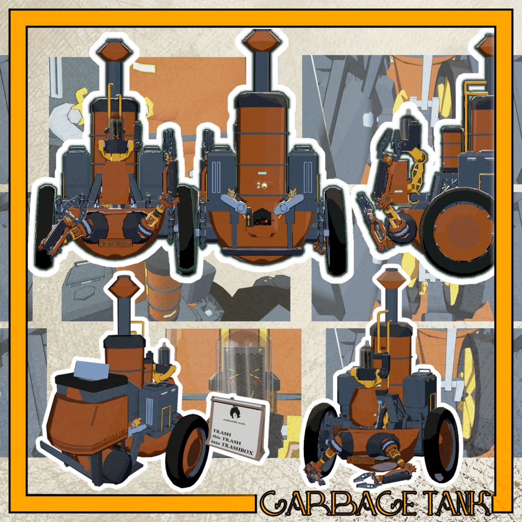 【VRChat想定アバター+ギミック】GarbageTank -ガベージタンク-