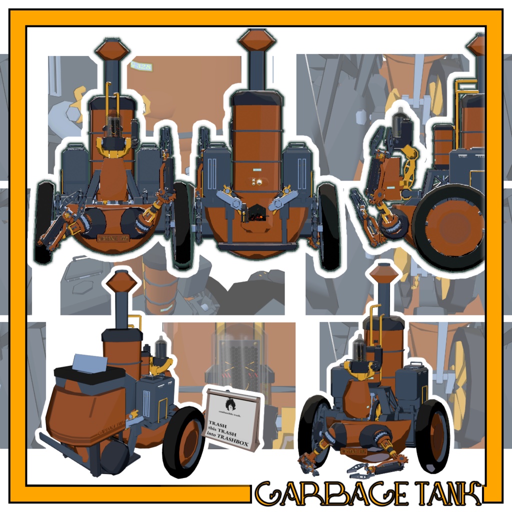 【VRChat想定アバター+ギミック】GarbageTank -ガベージタンク-