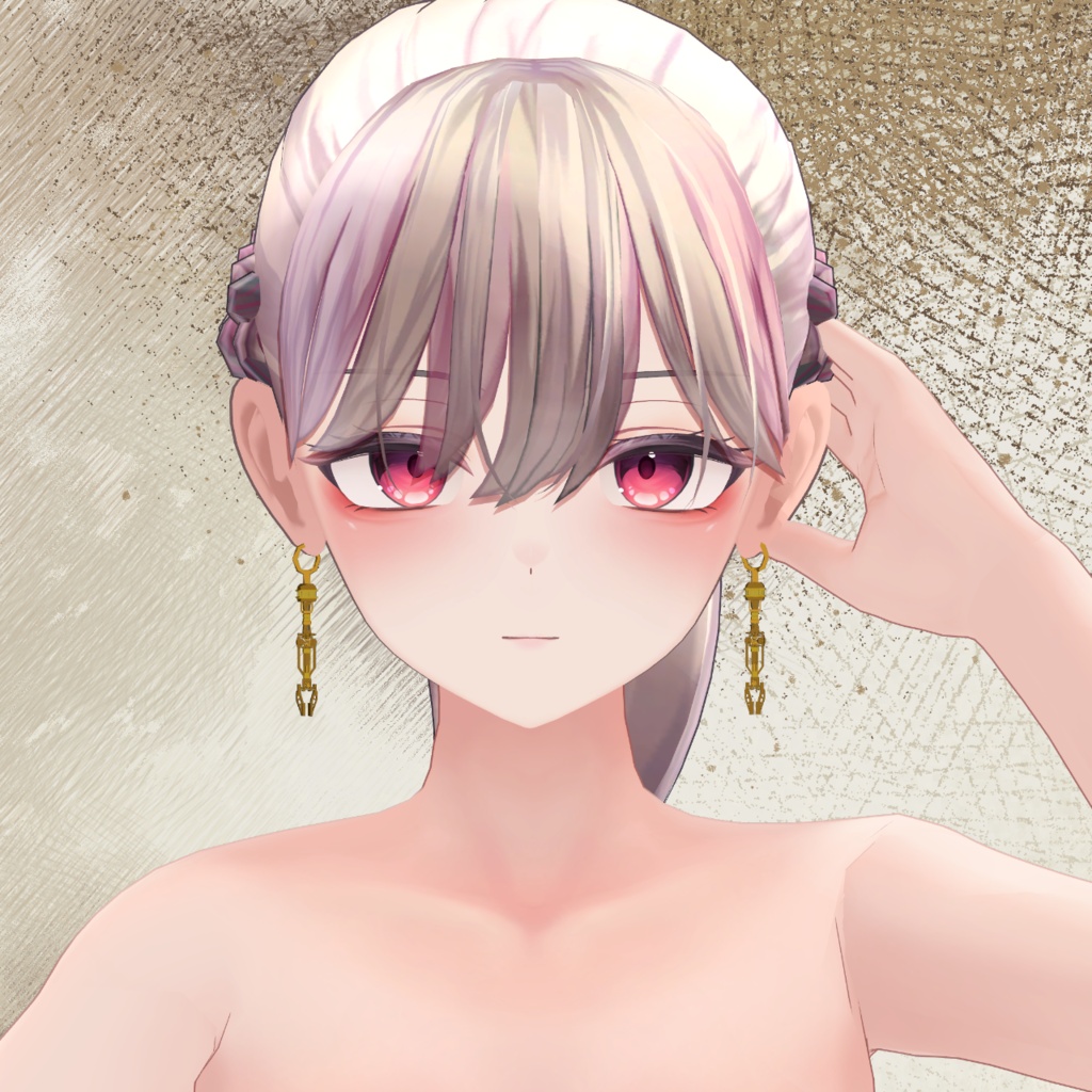 【VRChat想定アクセサリー】ロボアームピアス -RobotArmPierce-