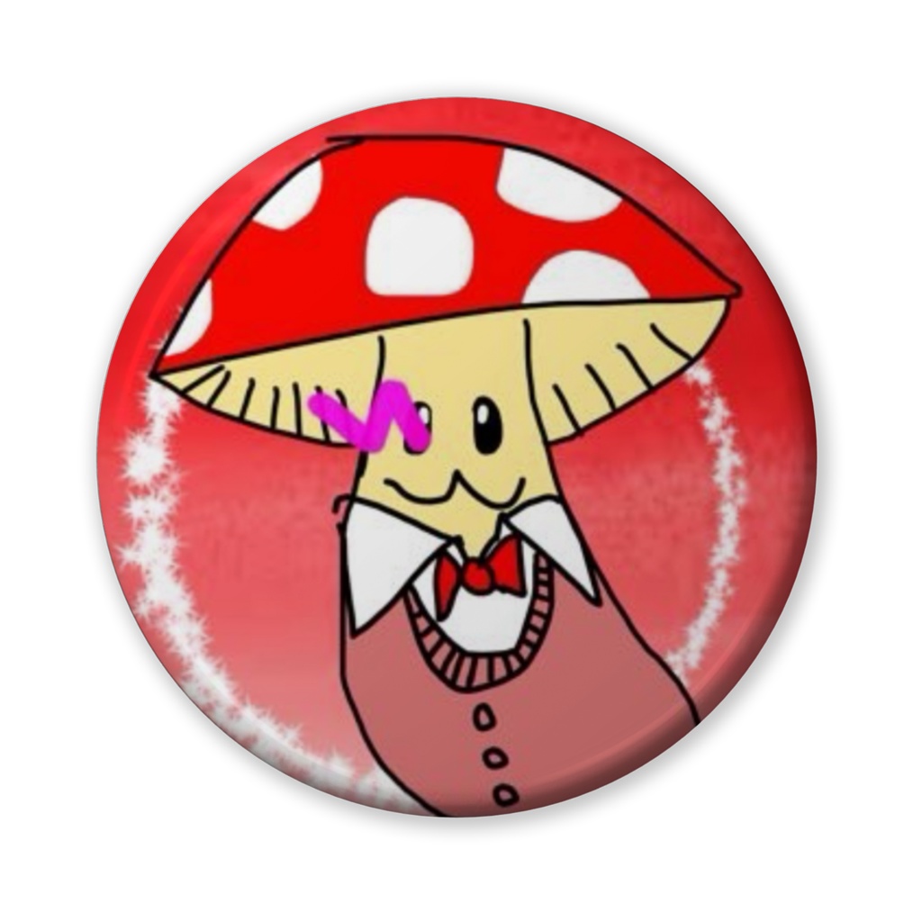 syusyuの記念缶バッチ「しゅしゅぽくん.ver」