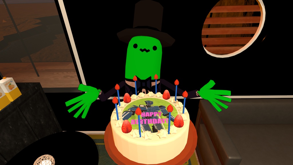 【VRchat】写真が入る お祝いケーキ