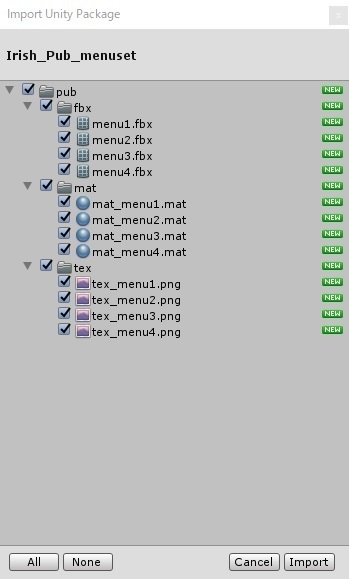 【VRchat】メニューセット【アイリッシュパブ】
