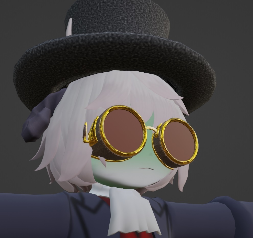 【VRchat】帽子&ゴーグル【スチームパンク】個別購入可