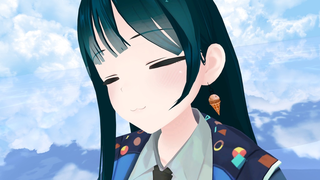 【VRC想定】アイスクリームピアス