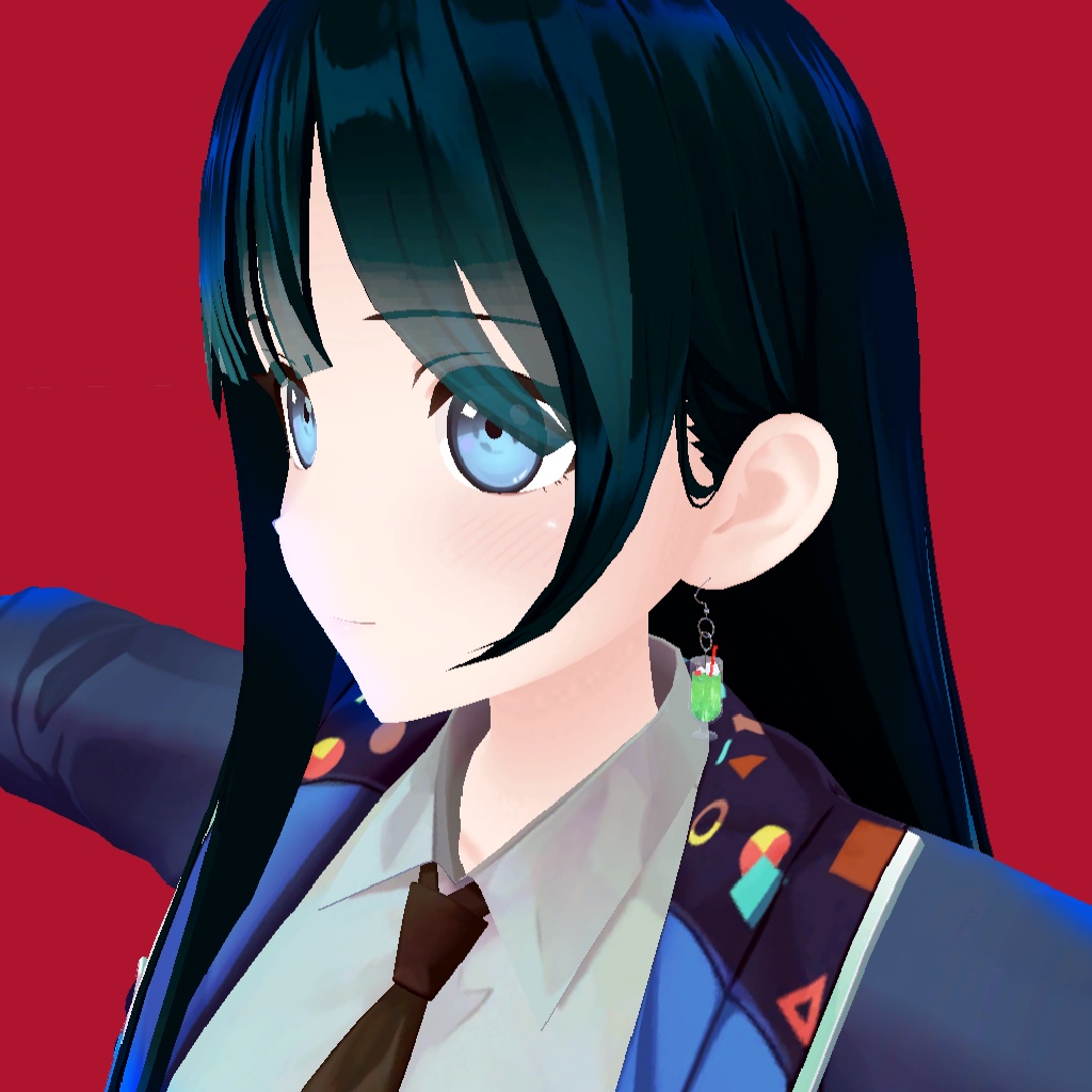 【無料・VRC想定】メロンソーダピアス