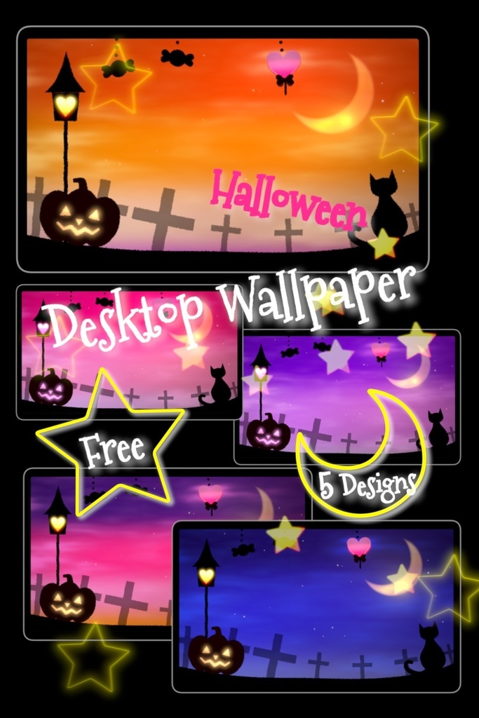 【無料・静止画版】ハロウィンの空 5種セット【Free / Still】Halloween Sky 5-Pack