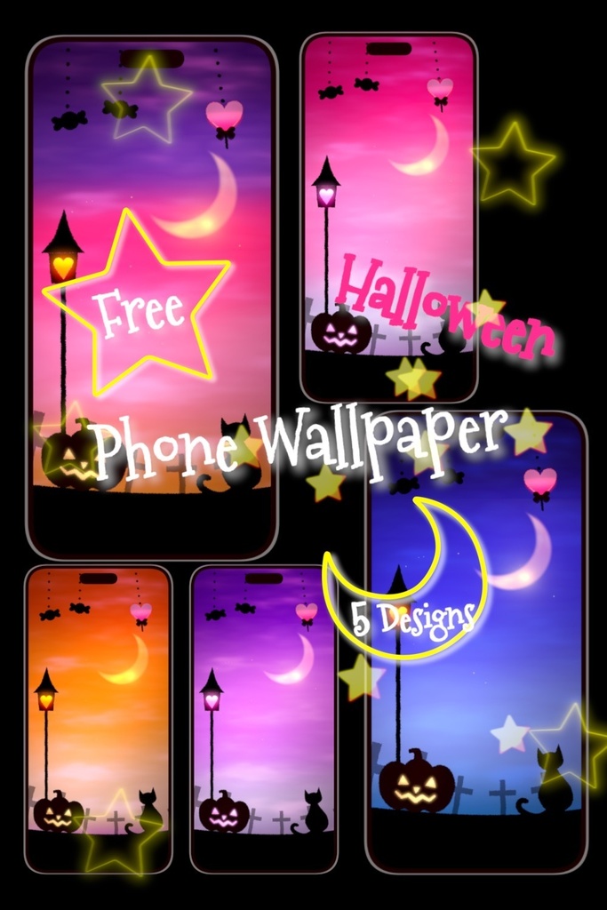 【無料・静止画版】ハロウィンの空 5種セット【Free / Still】Halloween Sky 5-Pack