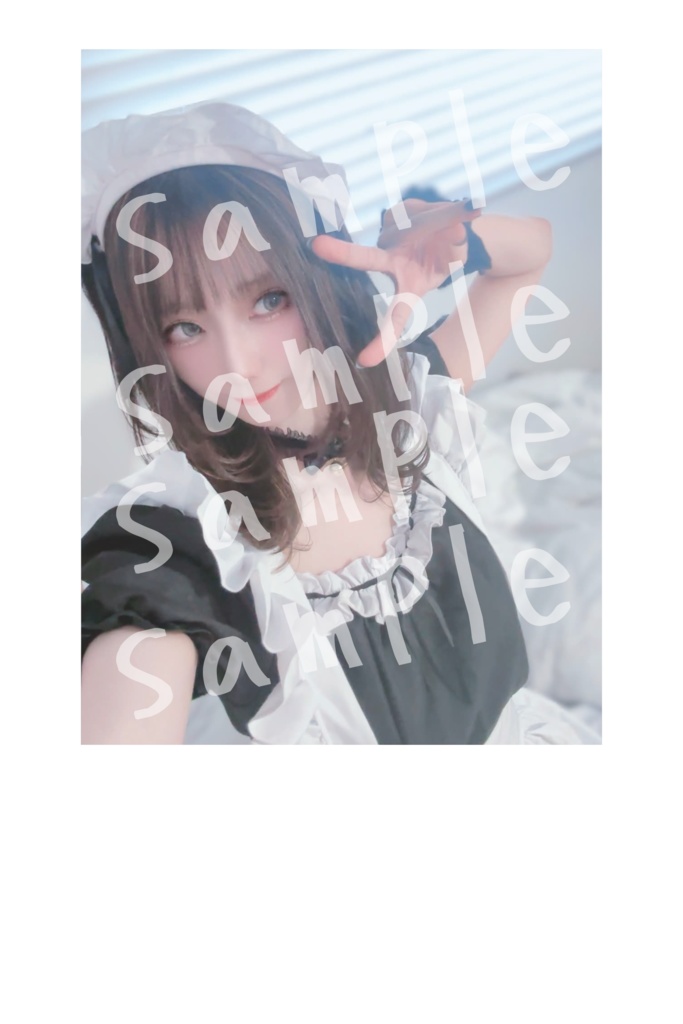 メイドコスプレ　白紙フォト B