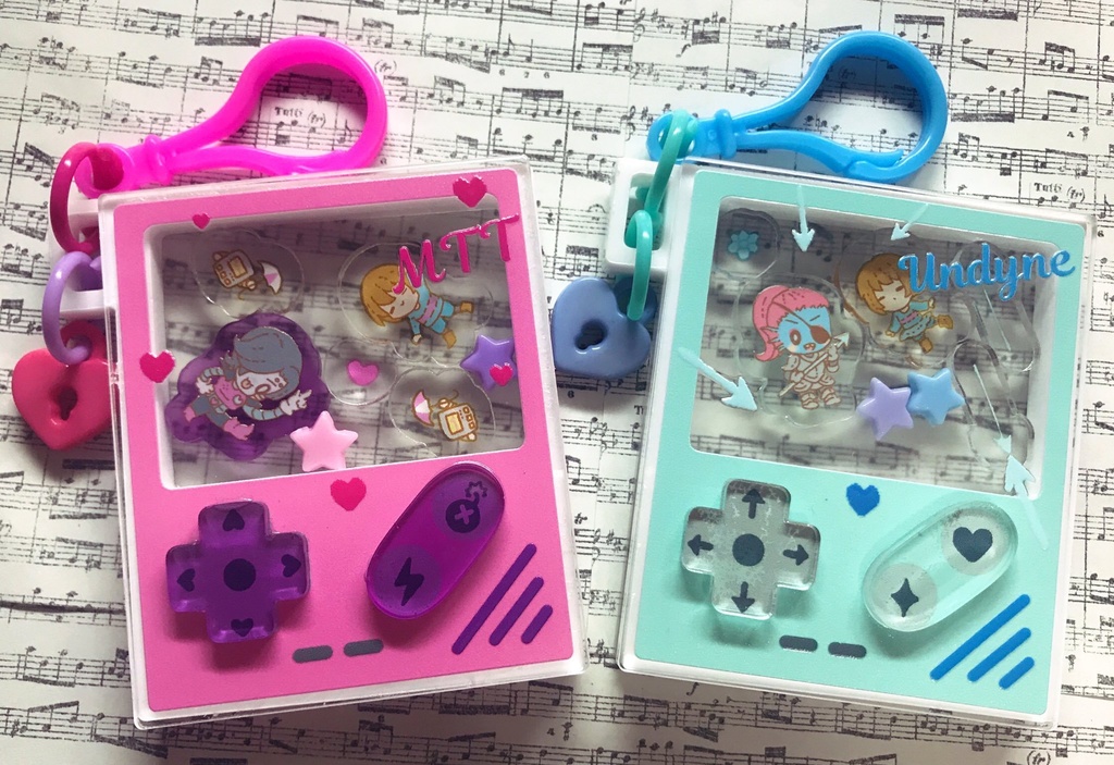 シャカシャカアクリルキーホルダー ゲーミングデバイス Undertale Atori Shop Booth