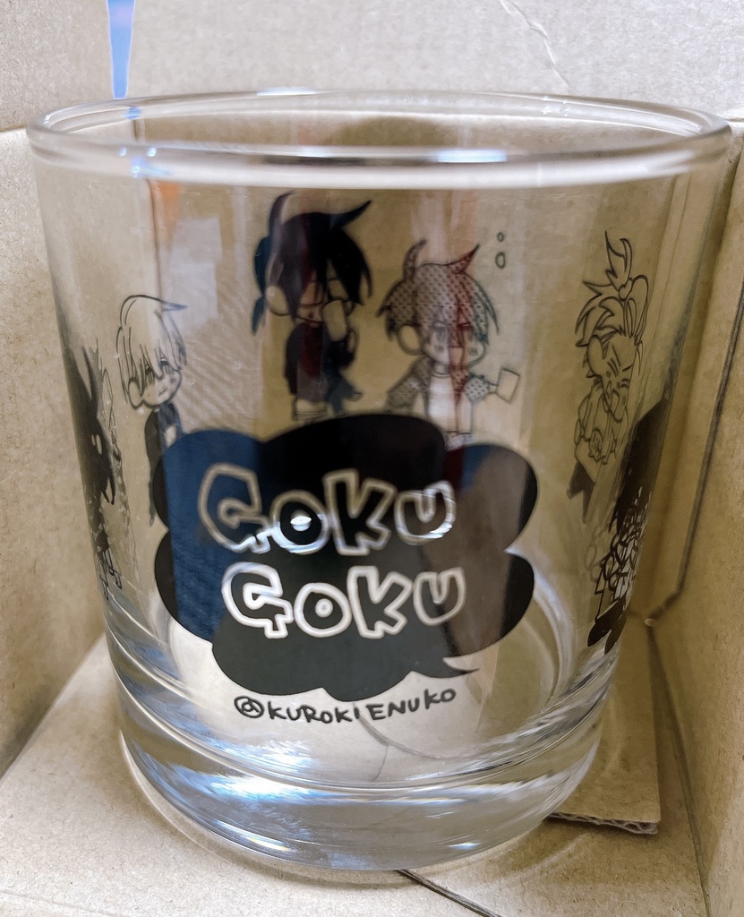 入室ノックごくごくグラス