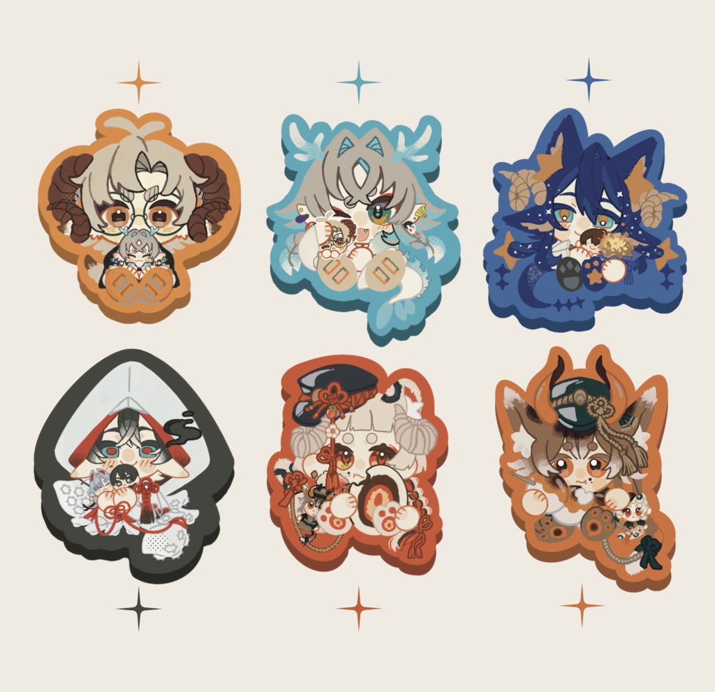 フチなしアクリルキーホルダー（全6種）