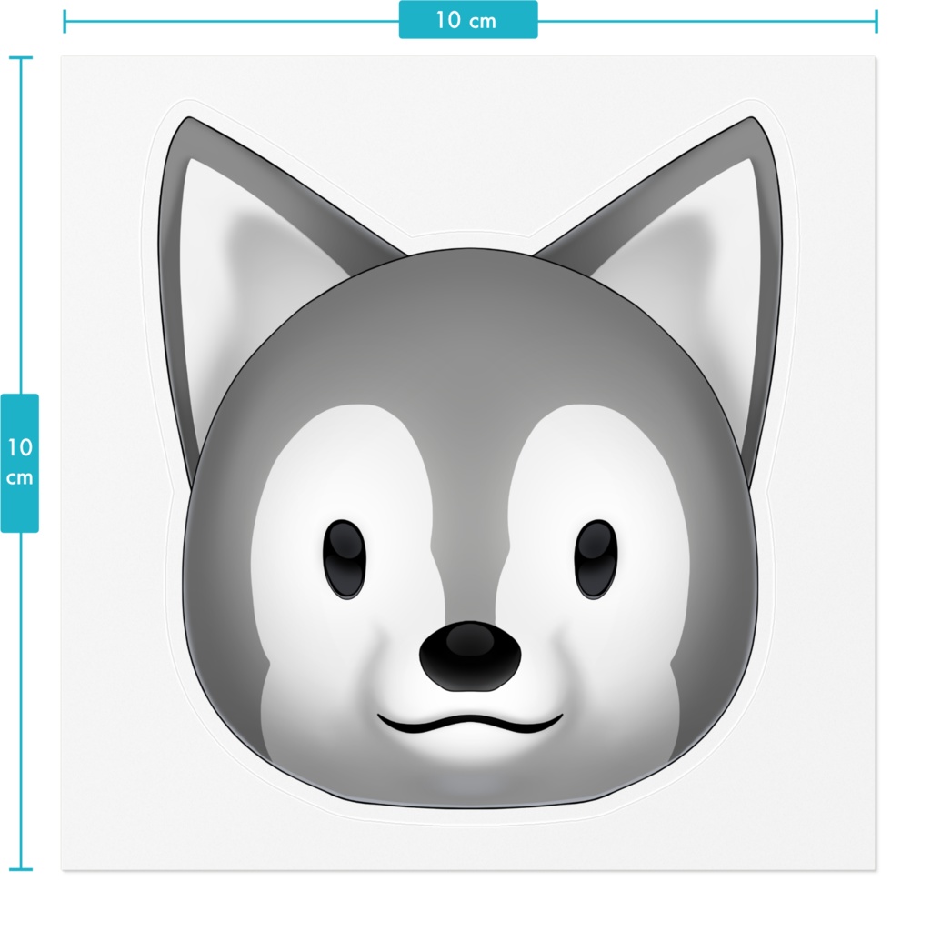 狼飼アルムの被り物ステッカー