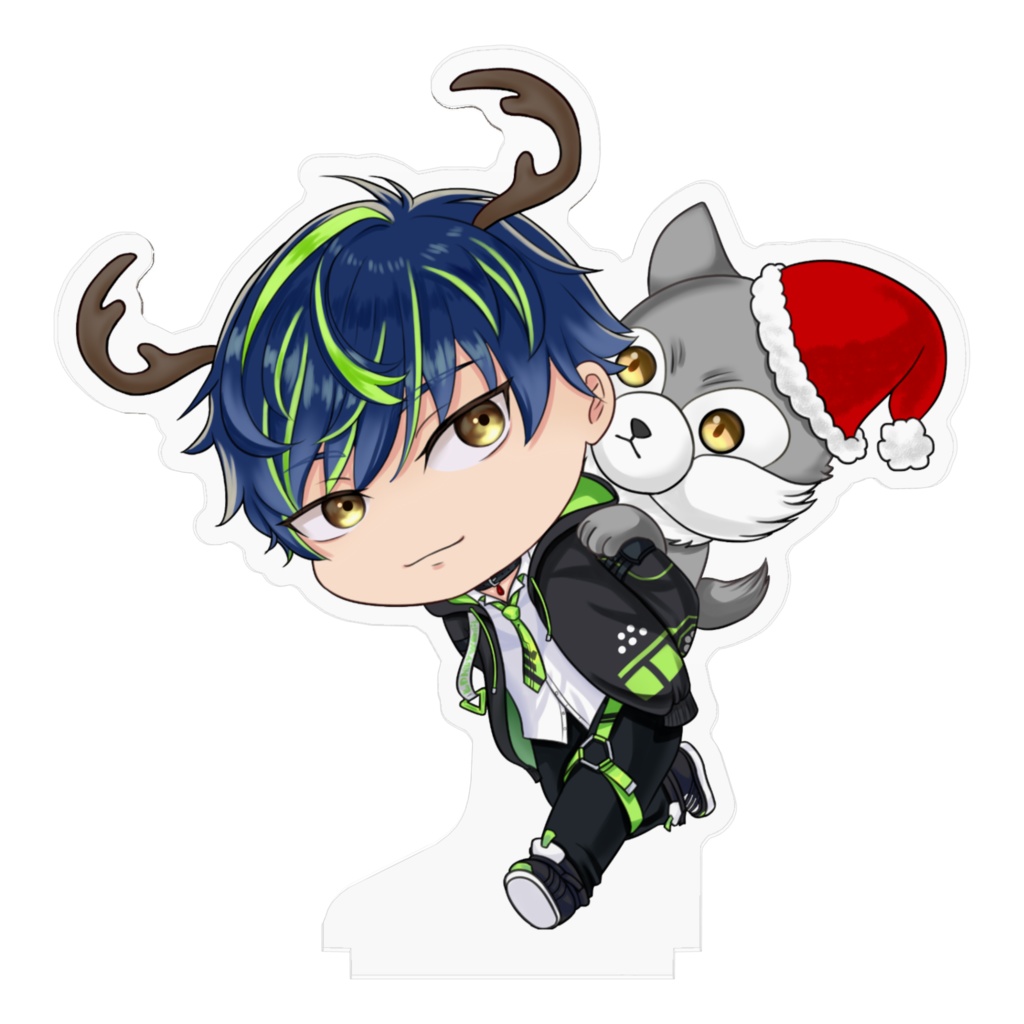 狼飼アルム-デフォルメアクリルスタンド-クリスマスVer.デザインA