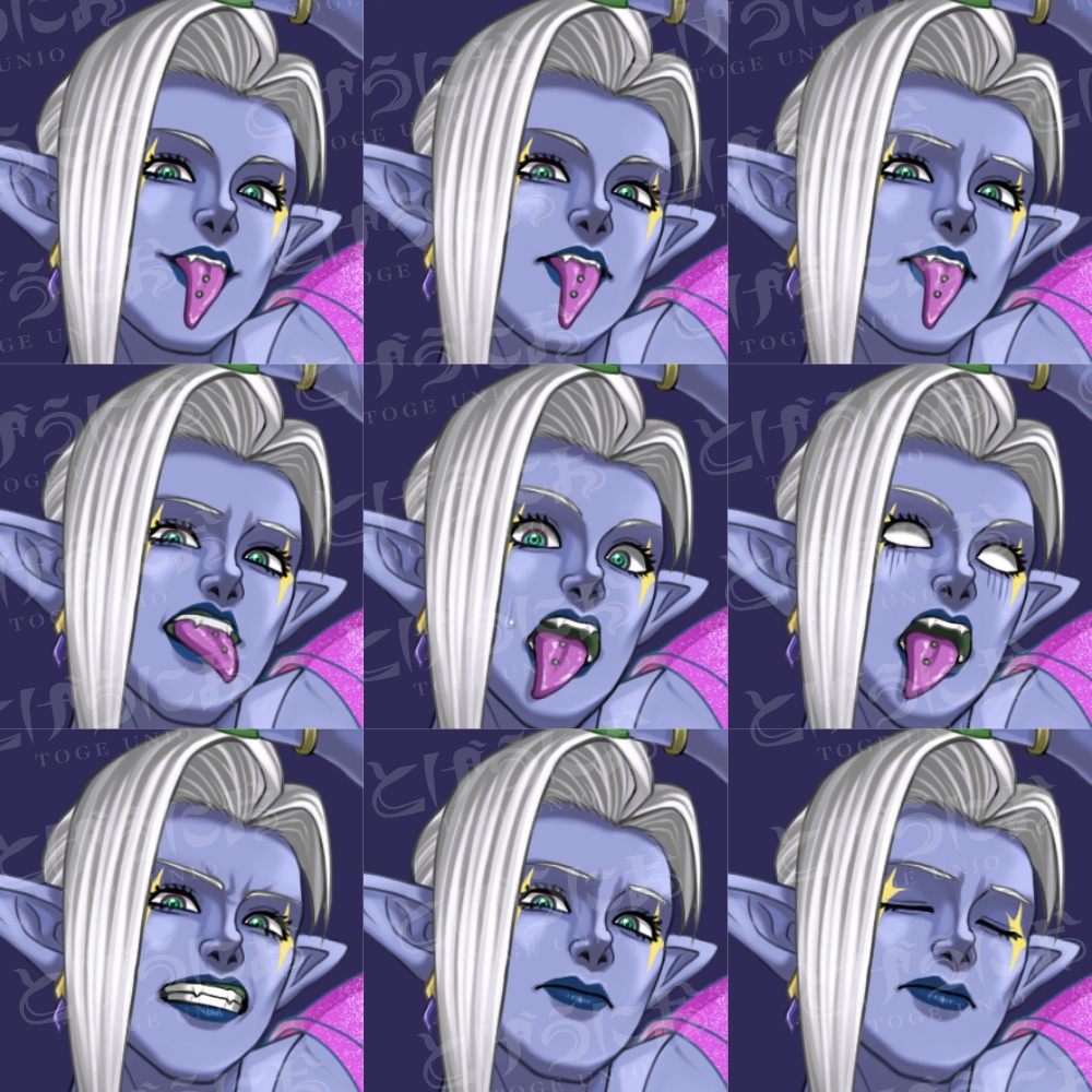 【表情差分9種】派手なエイリアン