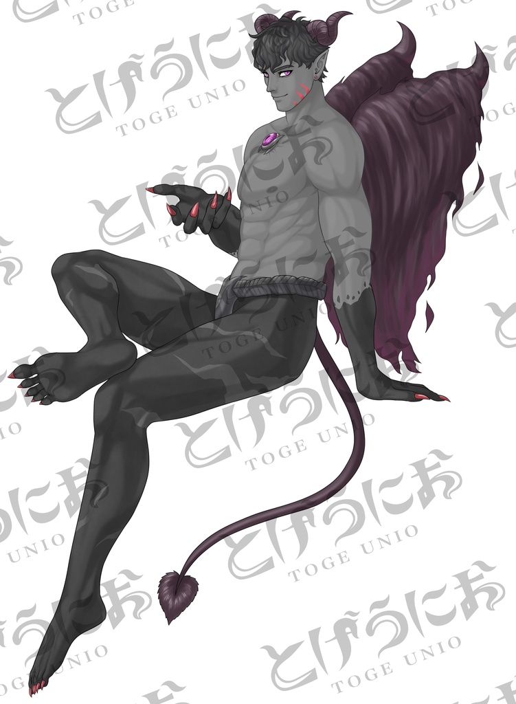 【PNGと組み替えPSD】誘う悪魔のお兄さん