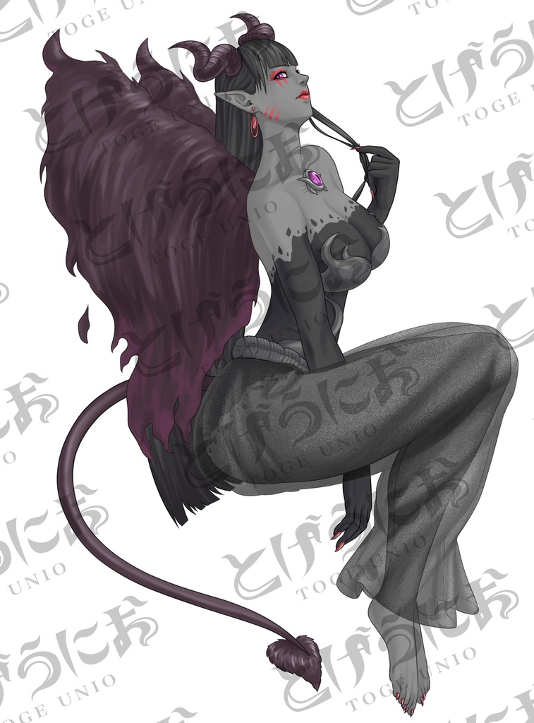 【PNGと組み替えPSD】クールビューティな悪魔のお姉様