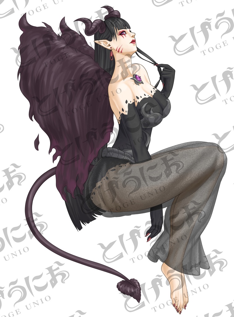 【PNGと組み替えPSD】クールビューティな悪魔のお姉様