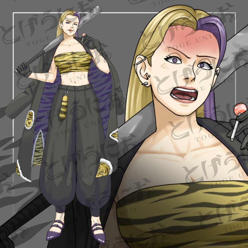 【PNGと組み替えPSD】ガラの悪い女性