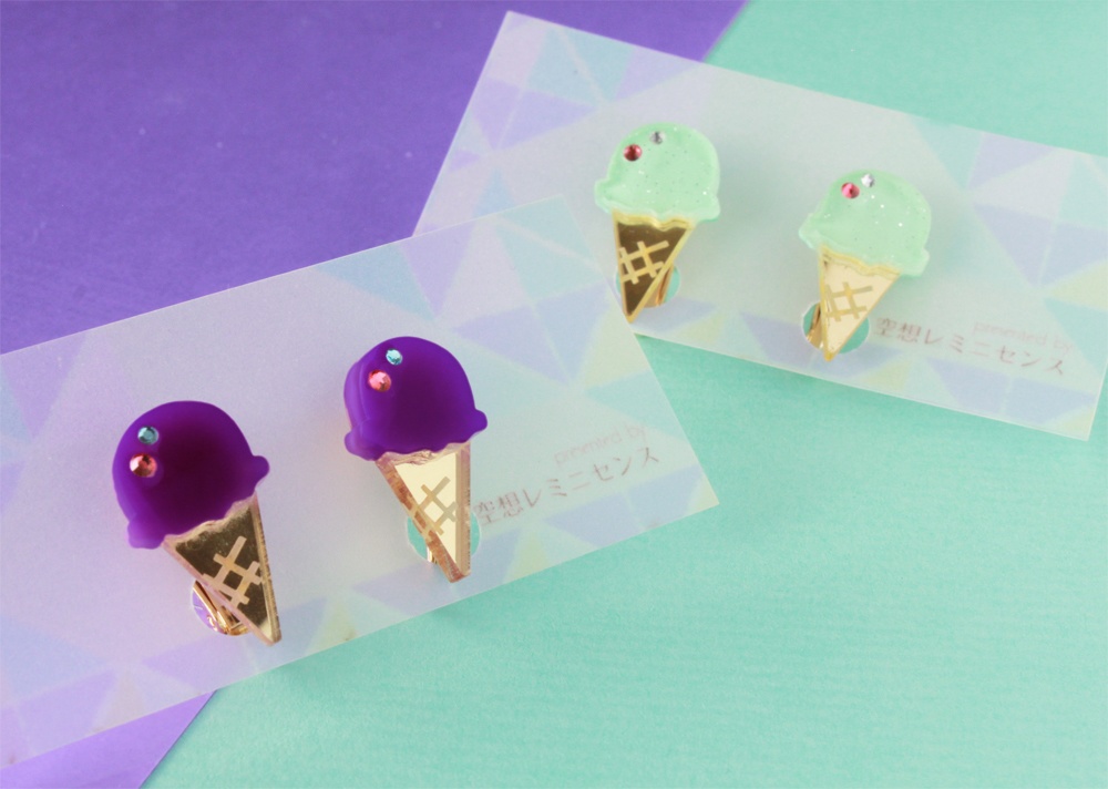 ひんやりアイスのピアス/イヤリング