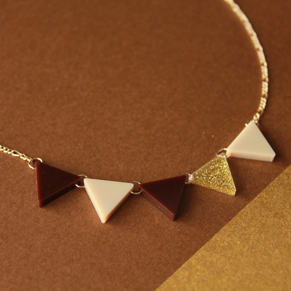 ガーランドネックレス(カフェモカ)