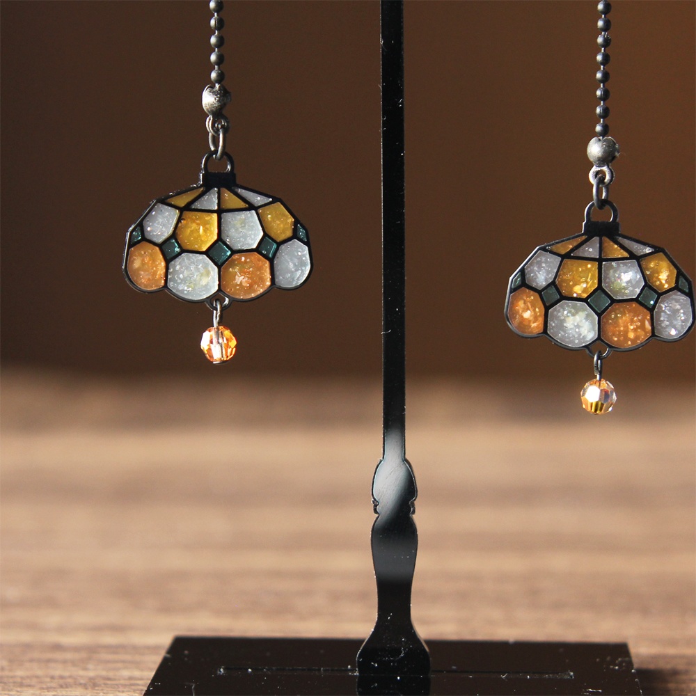 珈琲を照らす灯りピアス/イヤリング(橙)