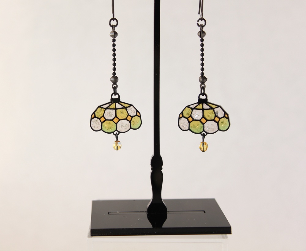 珈琲を照らす灯りピアス/イヤリング(若草)