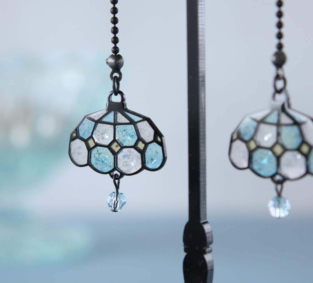 珈琲を照らす灯りピアス/イヤリング(碧)