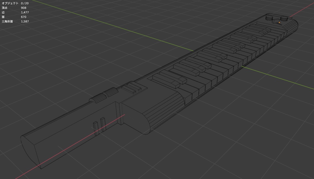 3Dモデル「ポータブルキーボード」