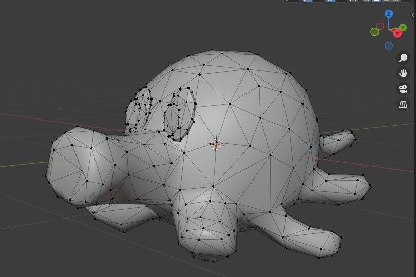 ワールド向けギミック付き3Dモデル「たこちゅー」