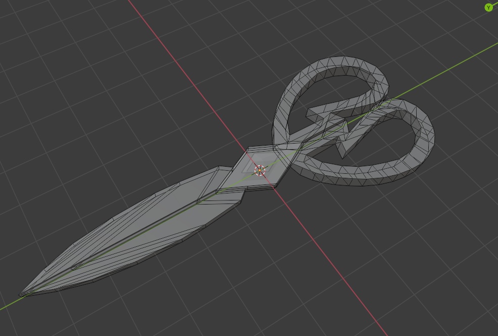 ワールド向けギミック付き3Dモデル「次元切りばさみ」