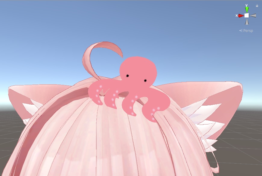 3Dモデル「たこのヘアクリップ」