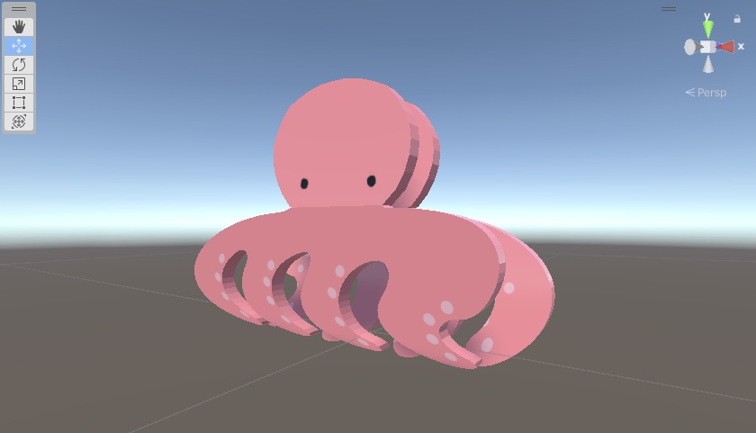 3Dモデル「たこのヘアクリップ」