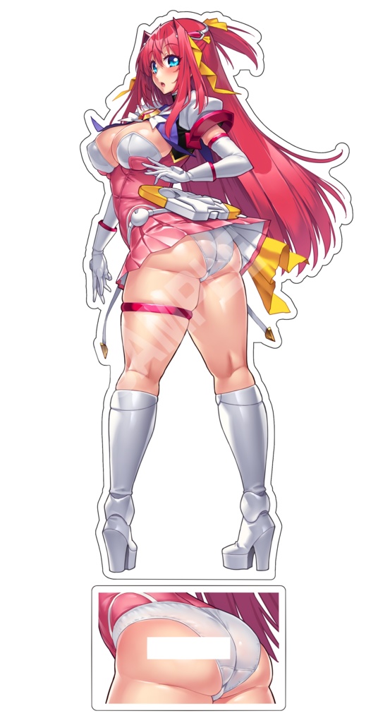 【手描き豆色紙つき】【高さ20cm!!】伝説の変身ヒロインくそでかアクスタ【ノーマル】