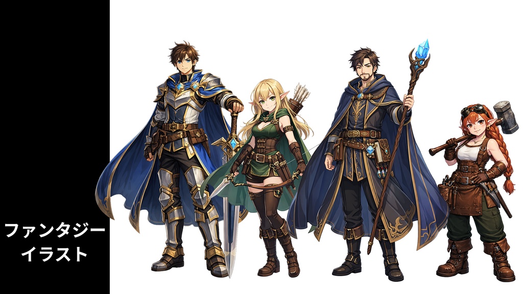 ファンタジー立ち絵素材（フリー）