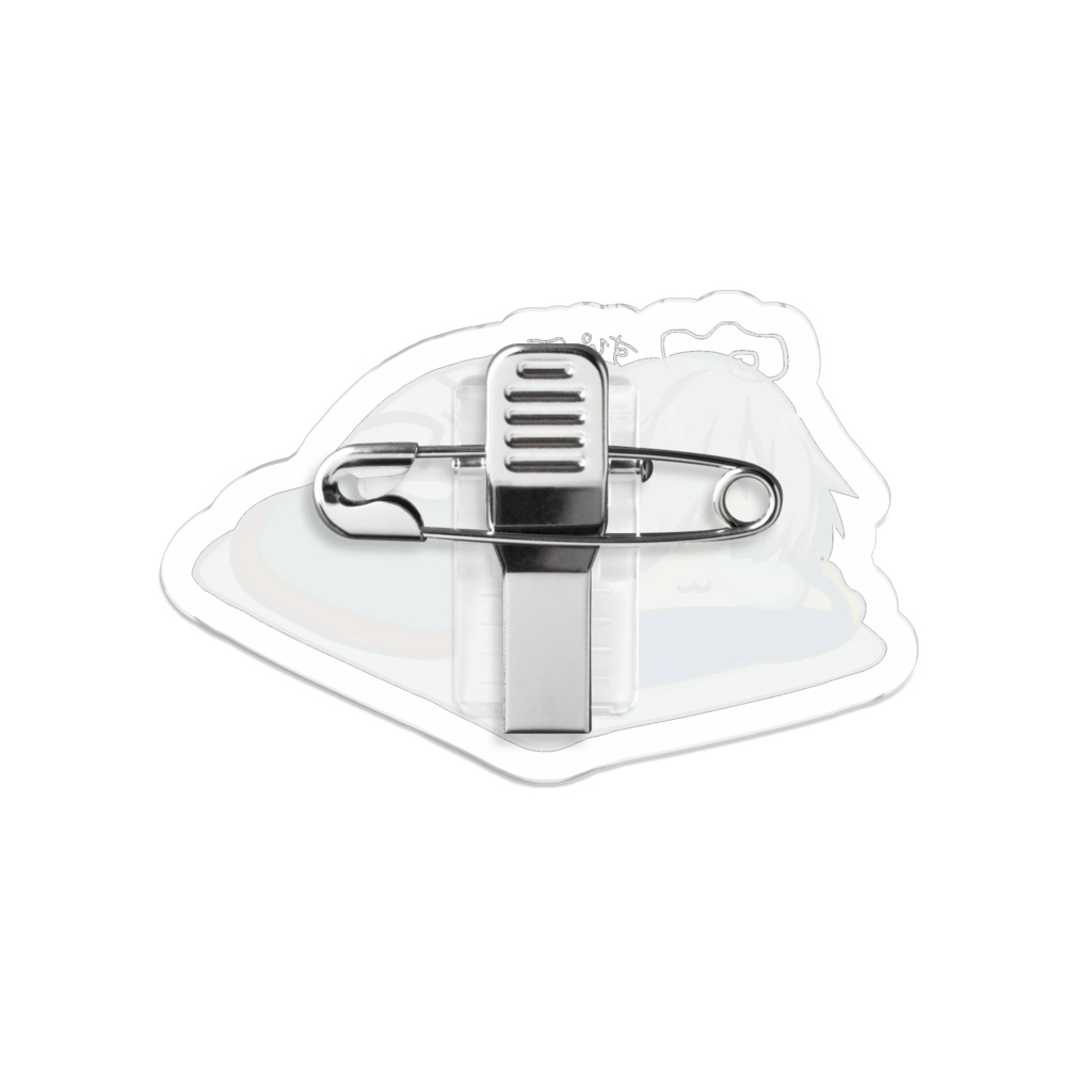 ボンバーガールグレイ オフトゥン(すぴぃ~)アクリルバッジ