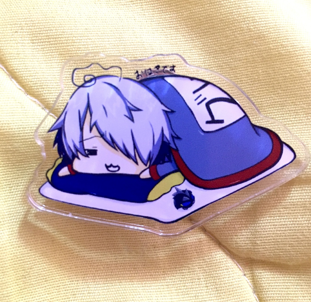 ボンバーガールグレイ オフトゥン(おはぎです)アクリルバッジ