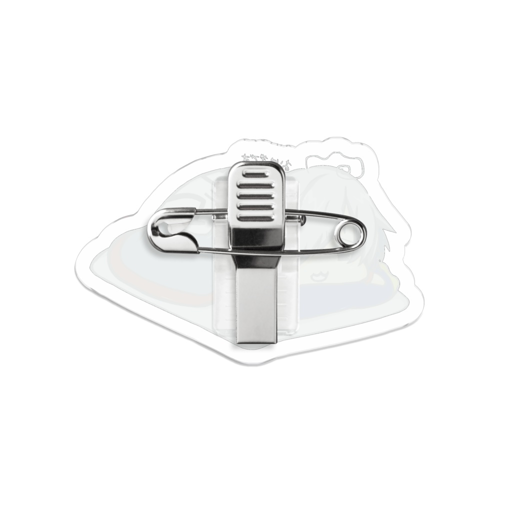 ボンバーガールグレイ オフトゥン(おはぎです)アクリルバッジ