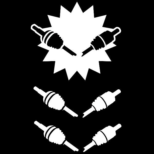 ドラシャ粉砕ステッカー