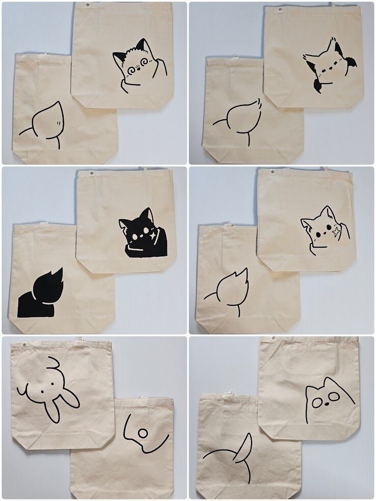 ひょっこりトートバッグ