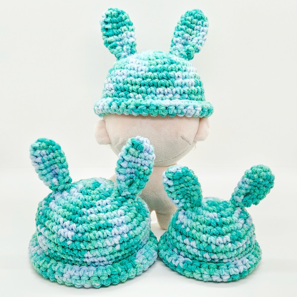 ぬいぐるみ用うさぎさんニット帽子