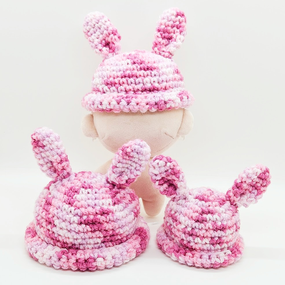 ぬいぐるみ用うさぎさんニット帽子