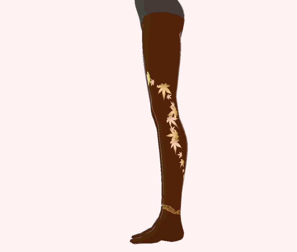 金箔模様タイツ Gold Leaf Pattern Tights