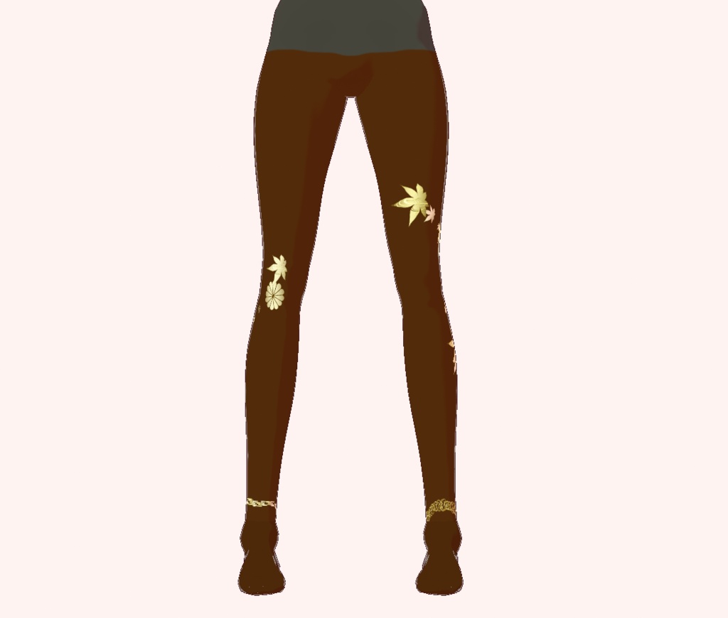金箔模様タイツ Gold Leaf Pattern Tights