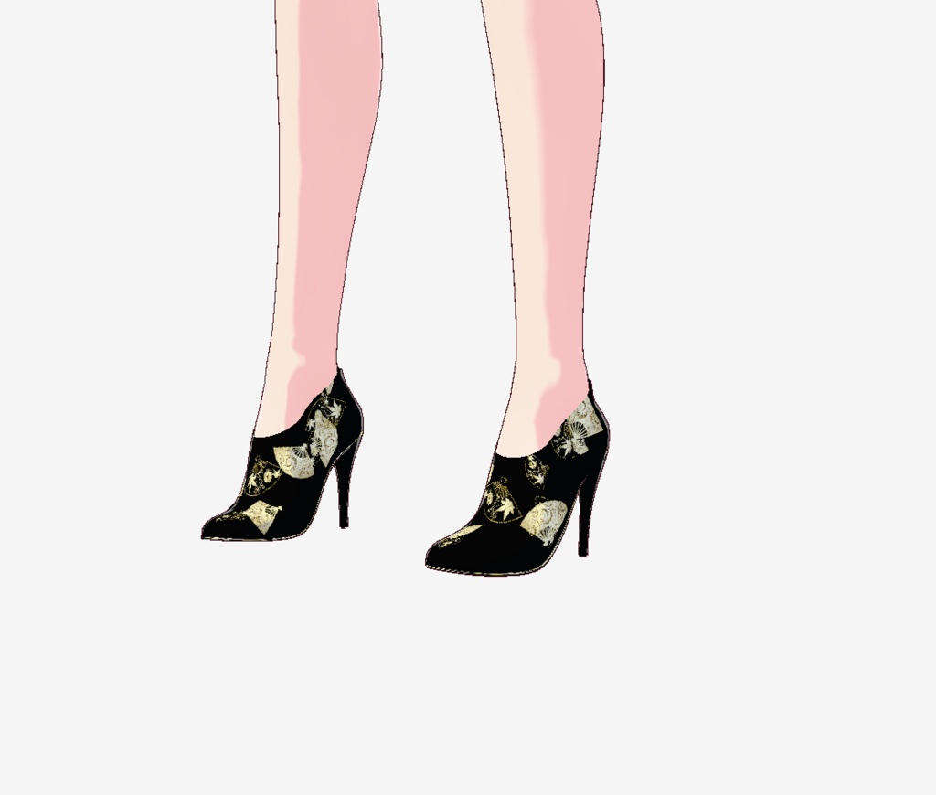 金箔ヒール Gold leaf heels