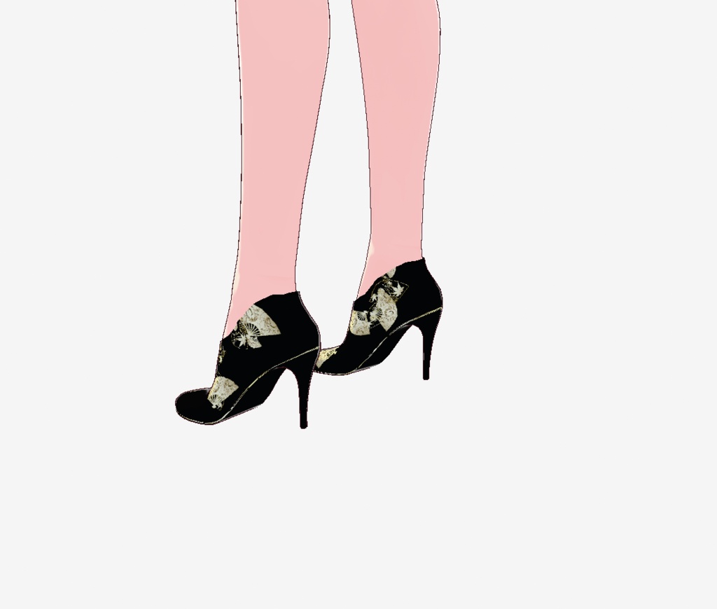 金箔ヒール Gold leaf heels