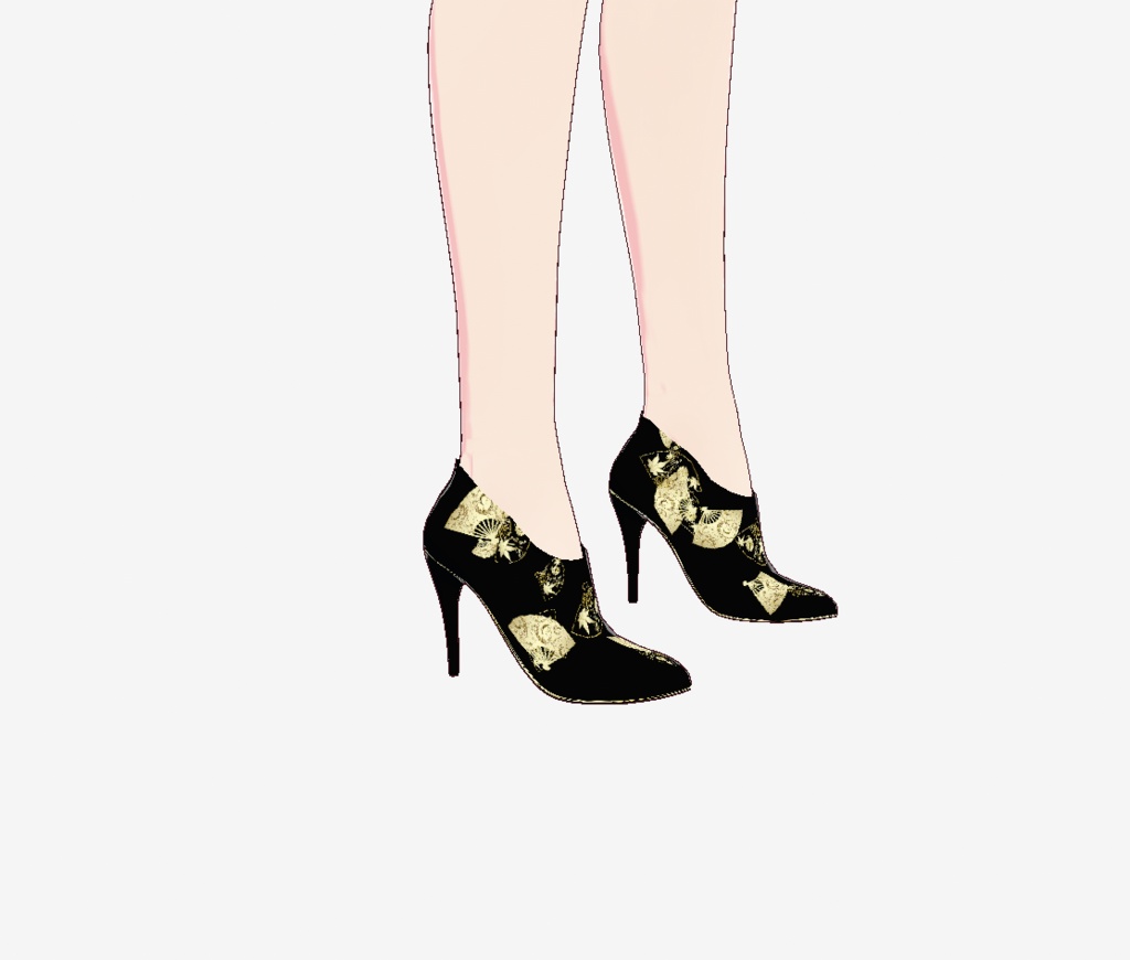 金箔ヒール Gold leaf heels
