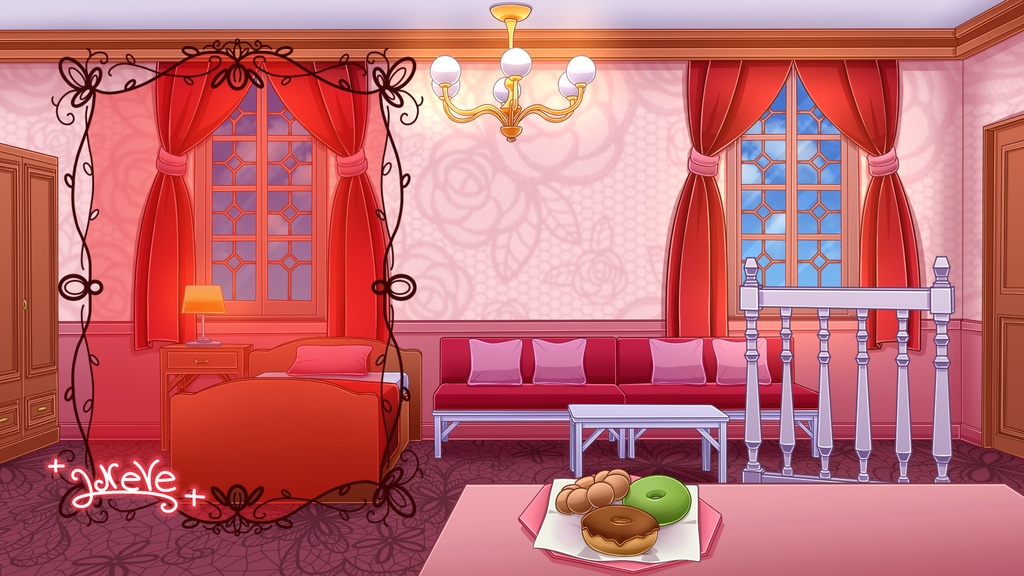 【Vtuberさん向け配信部屋①】(PSDデータ)