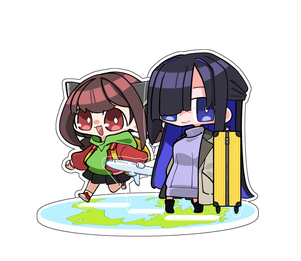 夜語トバリと東北きりたんアクリルスタンド