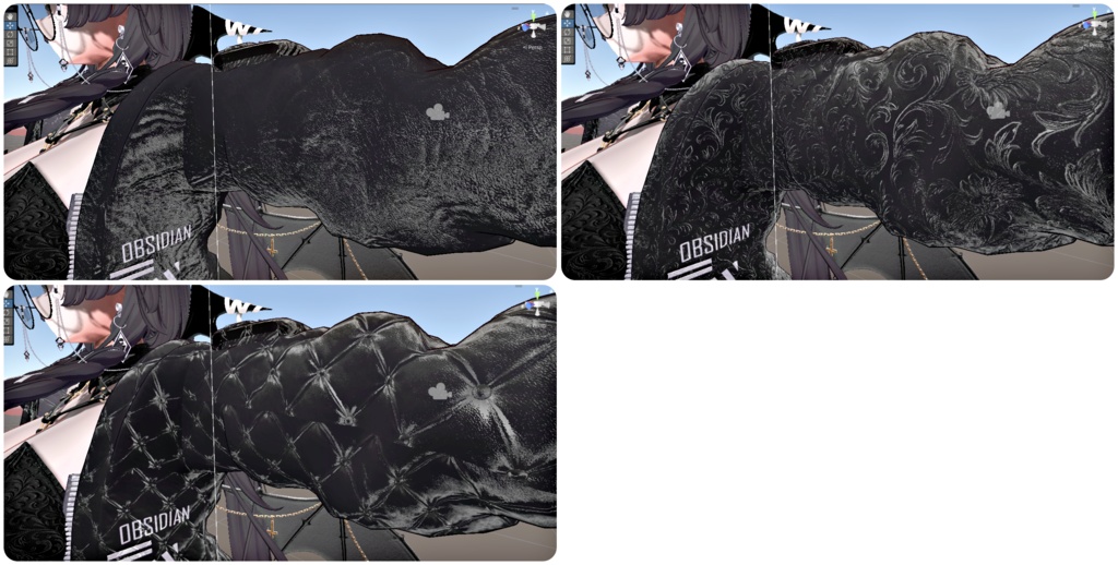 【VRChat対応】lilToon用 高品質ノーマルマップ15種セット - サイバー&幾何学&紋章&リーフデザイン(2048px)